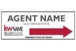 image for Agent Name Directional Arrow Sign Double sided - KW123B