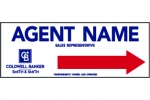 image for Agent Name Directional Arrow Sign Single sided - CB123A