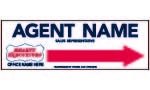 image for Agent Name Directional Arrow Sign Double sided - RX123B
