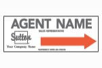 image for Agent Name Directional Arrow Sign Double sided - SG123B