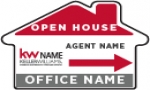 image for OPEN HOUSE DIRECTIONAL HOUSE-SHAPE SIGN DOUBLE SIDED - HOH