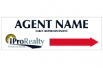 image for Agent Name Directional Arrow Sign Double sided - IP123B
