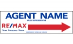 image for Agent Name Directional Arrow Sign Double sided - RM123B
