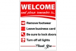 image for WELCOME BOARD 9’’WIDE X 12’’HIGH SELF STANDING STYRENE
