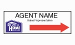 image for Agent Name Directional Arrow Sign Double sided - RH123B